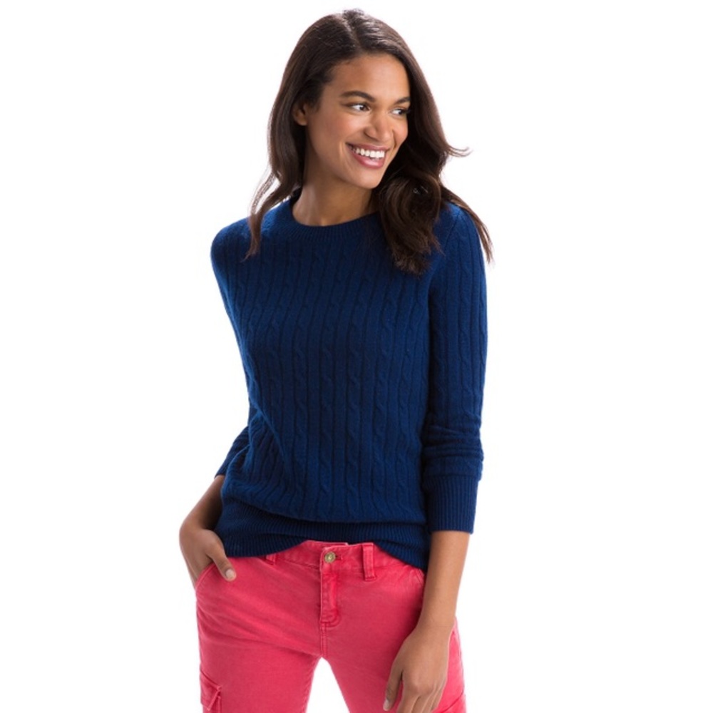 Vineyard Vines Cable Knit Navy Sweater